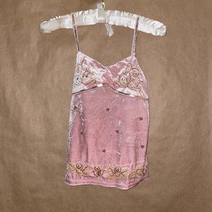 'mary-kate and ashley' pink velour cami